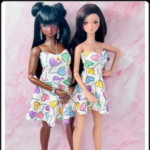 SD BJD Smart Doll/PEAR Body Valentine’s Hearts Dress 1:3 Scale Dolls