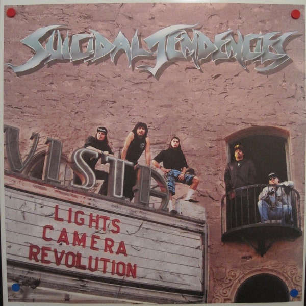 Suicidal Tendencies "Lights Camera Revolution" 1990 CBS Original Record Store Poster