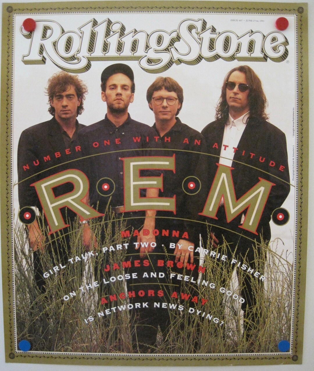 R.E.M. Rolling Stone June 1991 Cover Poster Etsy