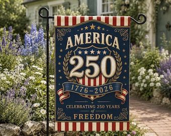 250 Jahre Semiquincentennial Flagge, Amerika 250. Geburtstag Hausbanner, America 250 Gartenflagge, 4. Juli Dekor, Semiquincentennial Dekor