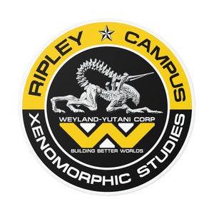 Alien Movie Xenomorph Weyland Yutani Vinyl Decal, Laptop Stickers, Car Accessory