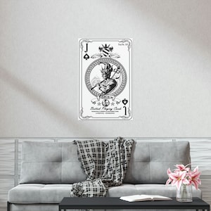 Joker Playing Card Vertical Poster Living Room Wall Art Premium Matte Casino Poker Texas Holdem Gift Father&#39;s Day