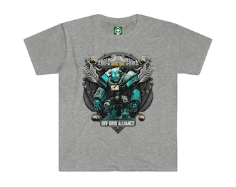 Diesel Punk Robot Off Grid Alliance Unisex Softstyle T-Shirt Gift Present Birthday Father's Day Sci Fi Car Mechanic Collector Auto Racing
