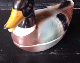 two ceramic duck casserole dishes