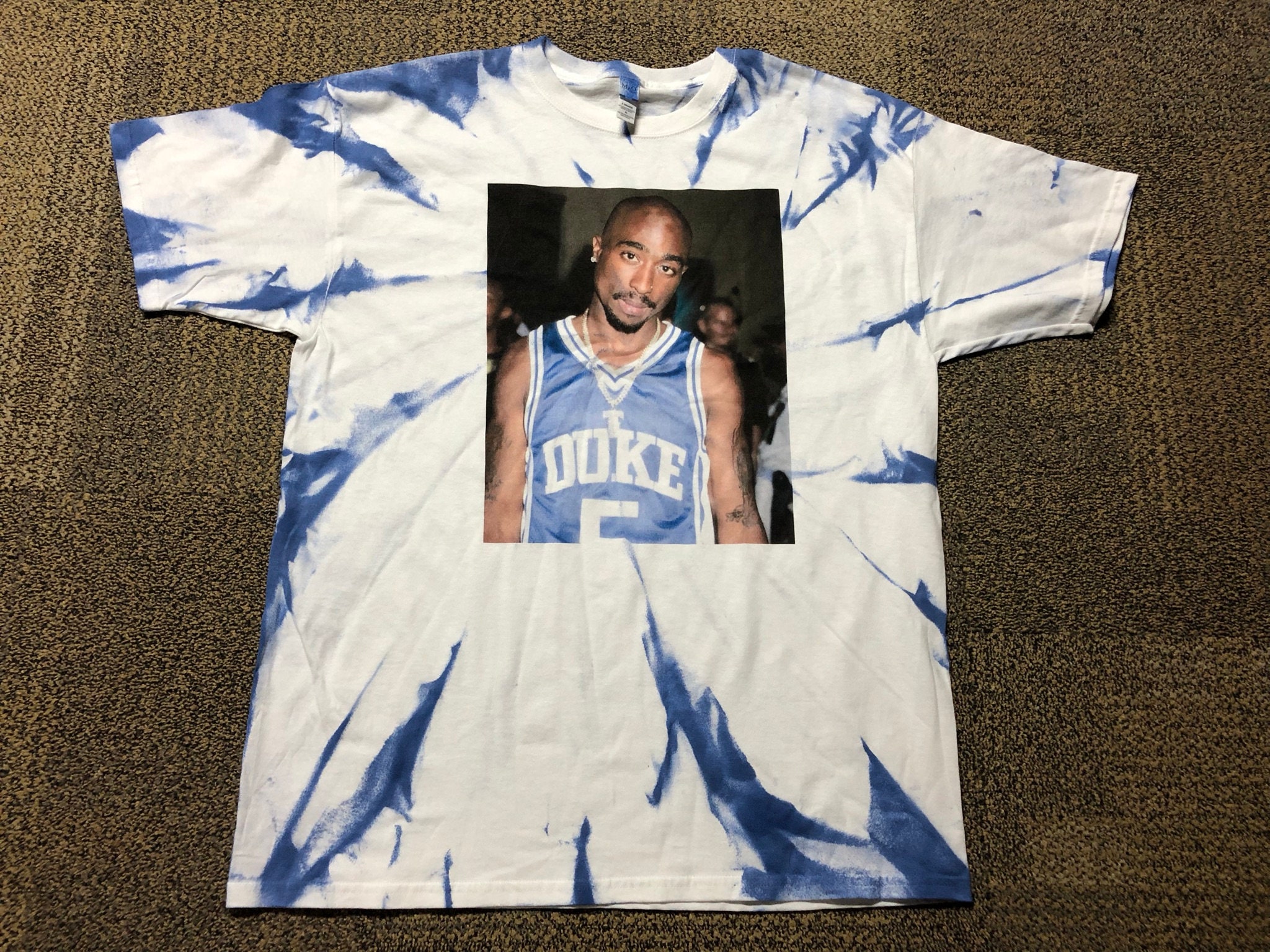 Tupac Shakur 2pac Wearing Duke Blue 