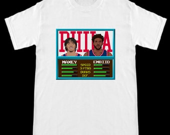 Philadelphia Joel Embiid Tyrese Maxey NBA Jam Style T Shirt