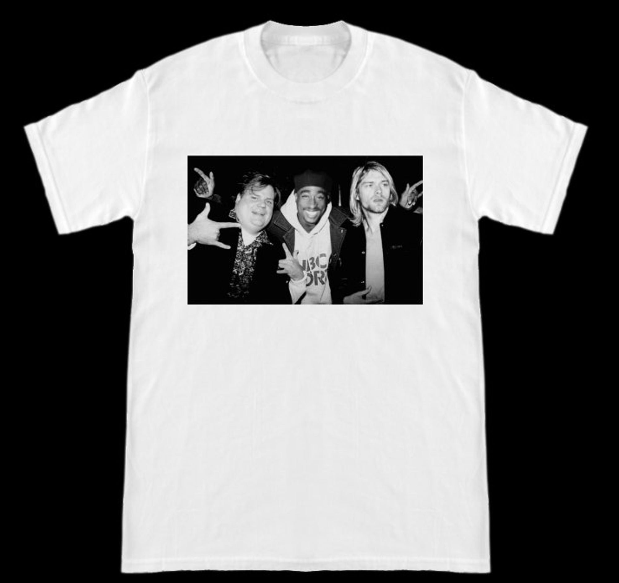 Kurt Cobain Chris Farley Tupac 2pac T-Shirt