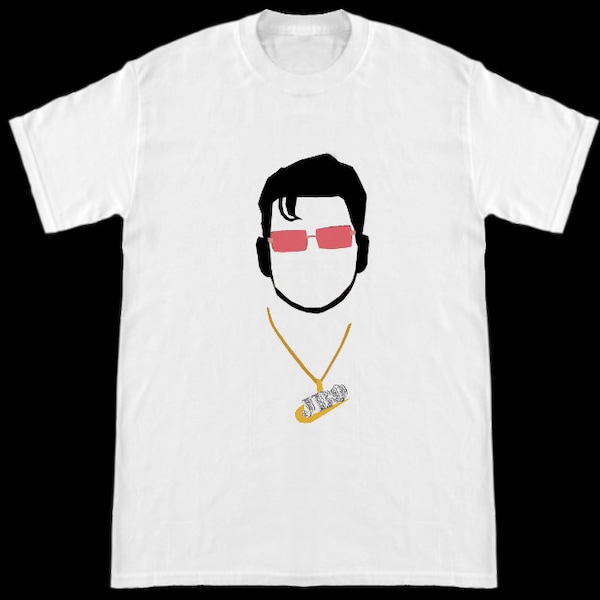 Joe Burrow Pink Glasses Gold Chain T-Shirt