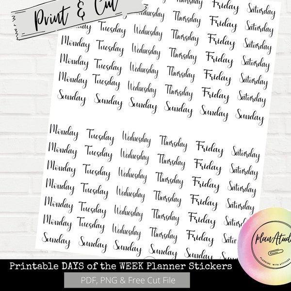 Planner Stickers Printable - Etsy