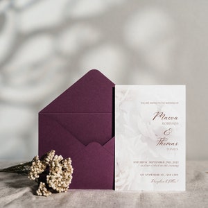 White Roses Wedding Invitation | Wedding Invitation Template | Printable Invitation | Easy Download and Edit in Canva