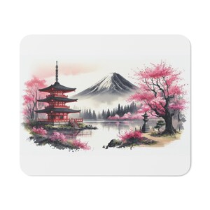 Japanese Cherry Blossom Mouse Pad, Floral Desk Accessory, Gaming Mouse Pad, Office Decor, Gift for Her