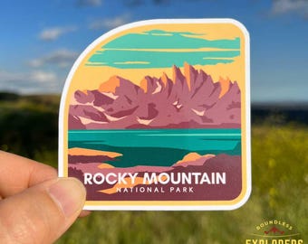Rocky Mountain National Park Sticker: Waterproof Vinyl Decal for Water Bottle, Laptop, Car