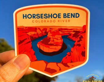 Horseshoe Bend Glen Canyon Arizona National Park Sticker: Waterproof Vinyl Decal for Water Bottle, Laptop, Car