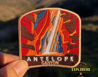 Toppa del Parco Nazionale dell'Antelope Canyon per zaino, giacca in denim, ricamo termoadesivo