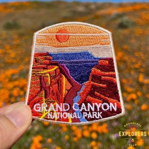 Naszywka Grand Canyon National Park na plecak, dżinsową kurtkę, haftowaną naklejkę z motywem wędrowca, natura, USA, górskie podróże, prezenty dla niej
