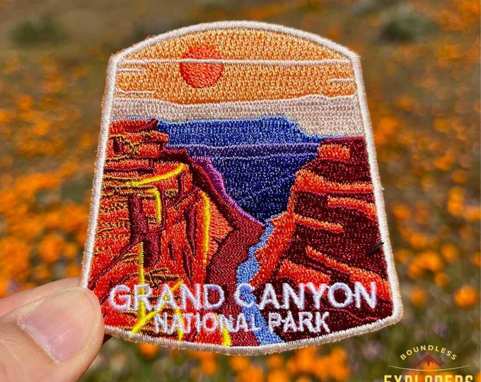 Grand Canyon National Park Patch: 2.75-Inch Iron-On Embroidered Badge for Backpack, Jacket, Bag