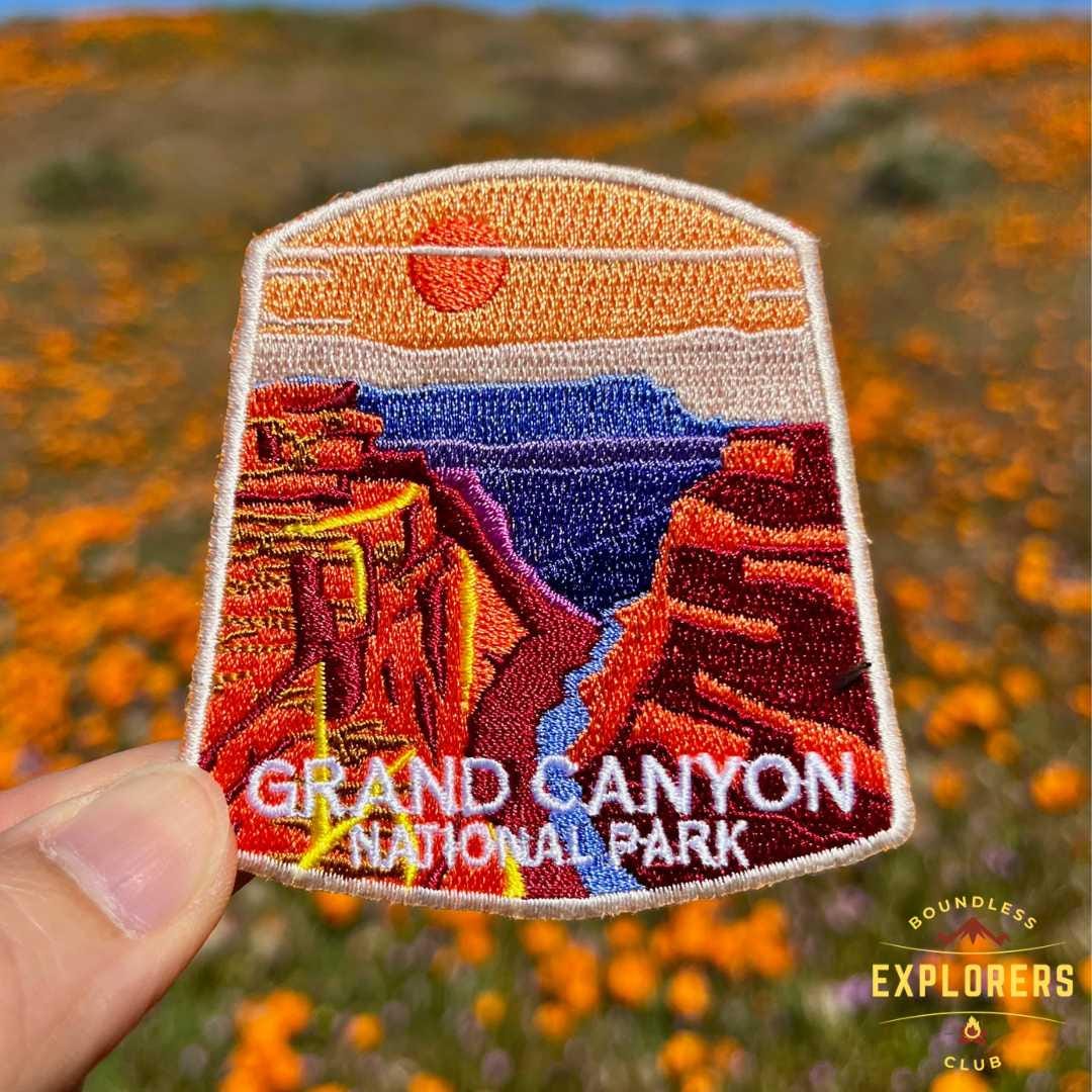 Grand Canyon National Park Patch – Iron-On Embroidered Applique, USA Made, Nature Souvenir