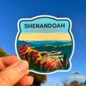 Shenandoah National Park Sticker: Waterproof Vinyl Decal for Water Bottle, Laptop, Car