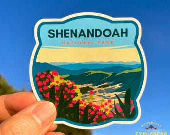 Shenandoah National Park Sticker: Waterproof Vinyl Decal for Water Bottle, Laptop, Car