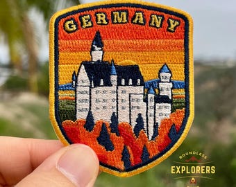 Germany Patch: 2.75-Inch Iron-On Embroidered Badge for Backpack, Jacket, Bag