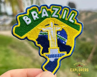 Brazil Patch: 2.75-Inch Iron-On Embroidered Badge for Backpack, Jacket, Bag