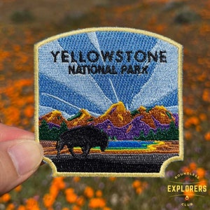 Yellowstone National Park Embroidery Patch | 2.75 inch Iron-On Patch | US National Park Decal