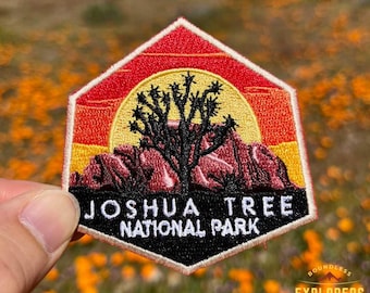 Patch Joshua Tree National Park: 2,75 inch opstrijkbare geborduurde badge voor rugzak, jas en tas