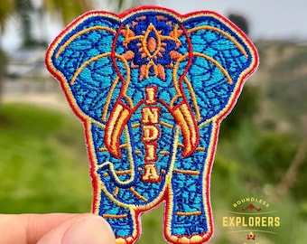 India Patch: 2.75-Inch Iron-On Embroidered Badge for Backpack, Jacket, Bag