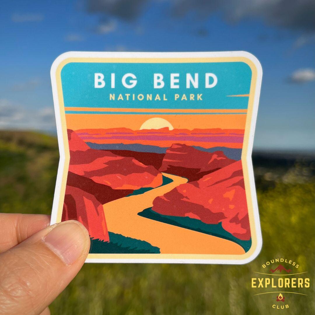 Big Bend National Park Sticker: Waterproof Vinyl Decal for Water Bottle ...