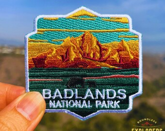 Badlands National Park Embroidery Patch | 2.75 inch Iron-On Patch | US National Park Decal