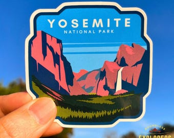 Yosemite Valley Tunnel View National Park Sticker for Water Bottle Laptop Car Sticker Themed Traveler Hiking Waterproof Vinyl Decal Gift Her