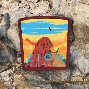 Zion National Park Woven Patch | 3inch Iron-On Patch | US National Park Decal