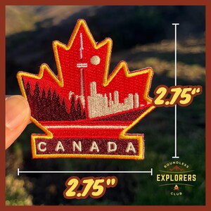 Canada Patch: 2.75-Inch Iron-On Embroidered Badge for Backpack, Jacket, Bag image 2