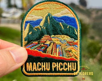 Machu Picchu Peru Patch: 2.75-Inch Iron-On Embroidered Badge for Backpack, Jacket, Bag