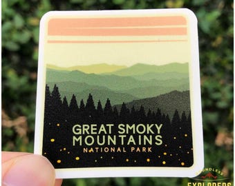 Great Smoky Mountains National Park Sticker: Waterproof Vinyl Decal for Water Bottle, Laptop, Car