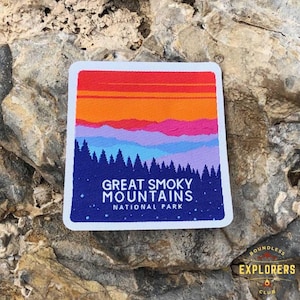 Great Smoky Mountains National Park Patch for Backpack Denim Jacket Iron On Woven Decal Themed Hiker Outdoor Nature USA Travel Gifts for Her