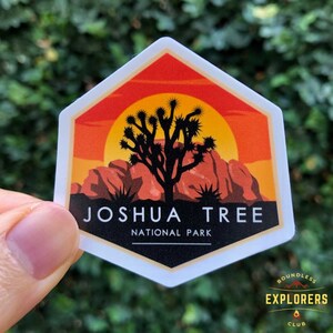 Joshua Tree National Park Explorer Sticker | Hydroflask Water-Resistant Vinyl Sticker | US National Park Decal