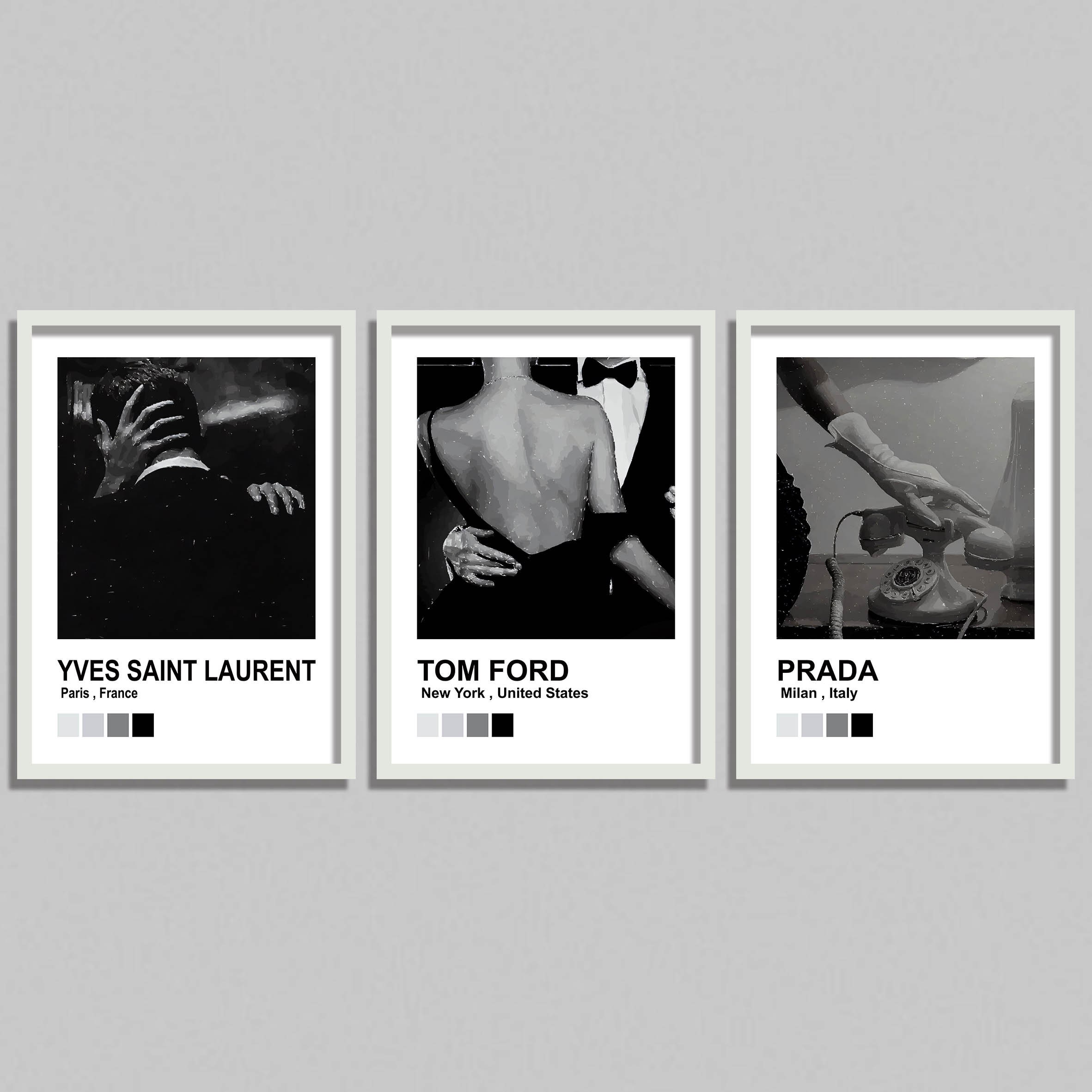 Luxury Fashion Poster Set of 3 Digital Designer Poster Etsy