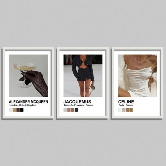 Luxury Fashion Poster Set of 3 Digital Designer Poster 