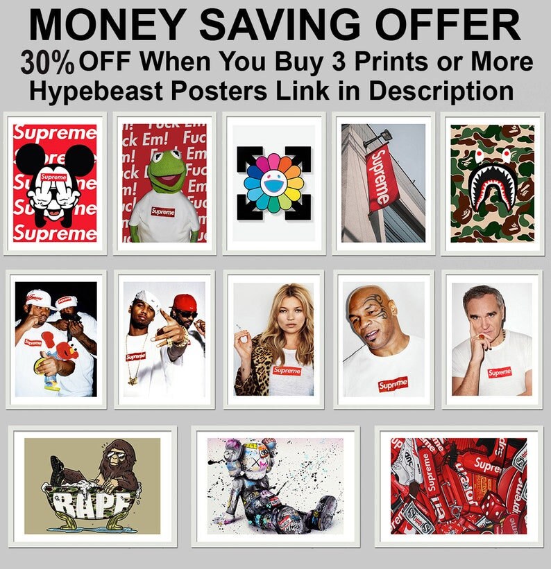 Hypebeast Poster Designer Poster Hypebeast Wall Art Etsy