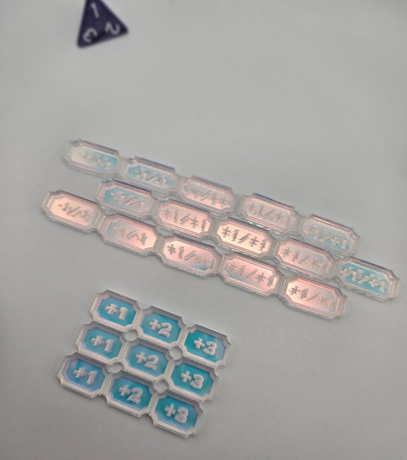 Iridescent Acrylic MTG Tokens | Condition, +1/+1 & Loyalty Counters - Etsy