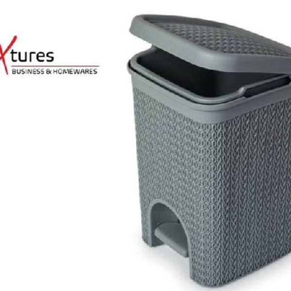 Fixtures Lace Design 5L Pedal Bin White or Grey