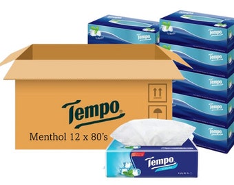 Tempo Strong, Soft & Breathable Menthol Tissues 12 x 80's 4ply