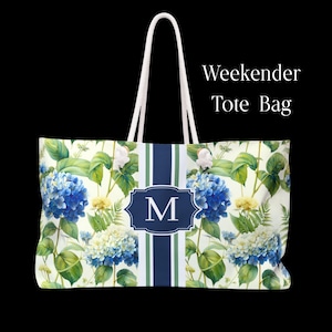 Mahjong Tile Bag: Preppy Hydrangea Print Gift Needlepoint Coastal Grandmother Mah jong Bag Crafter Weekender Tote