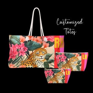 Custom Mahjong Zip Bag Tile Pouch Travel Tech Game Bag Chinoiserie Large Preppy Monogram Personalized Letter Initial Dice Leopard Print