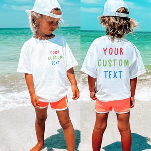 YOUTH - Custom Text Kids Shirt, Your Birthday Text Here Party Shirt Kids Custom Shirt Personalized Shirt with name, Matching Custom Logo Tee