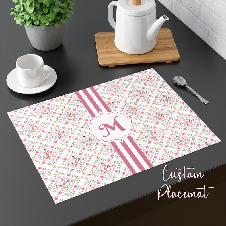 Bolso de mano para Mahjong: juego de bolsos con diseño de mosaico, bolso con monograma, bolso Mahjong personalizado, bolsos de maquillaje personalizados para fiestas temáticas asiáticas. Placemat