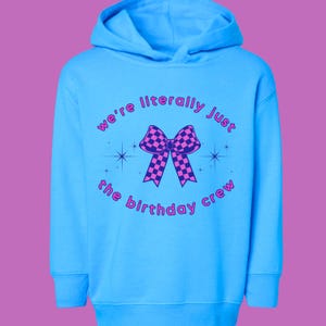 Toddler Birthday Girl Hoodie: Retro Checkered Crew Sweatshirt