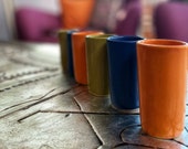 Mezcal Tequila Shooters Set of 6. Handmade Ceramic Matte Finish, each piece unique NO LEAD. Perfect for Holiday Meals and Gifts.