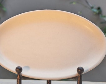 Large Mexican Serving Platter (12") - Handmade Ceramic, Modern Oval, Matte Finish